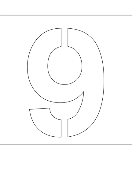 POCHOIR EN DIBOND 2MM, HAUTEUR 500MM