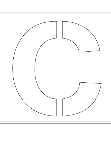 POCHOIR EN DIBOND 2MM, HAUTEUR 500MM