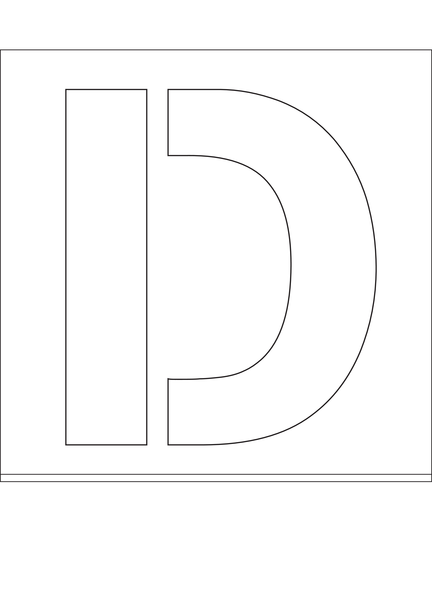 POCHOIR EN DIBOND 2MM, HAUTEUR 500MM