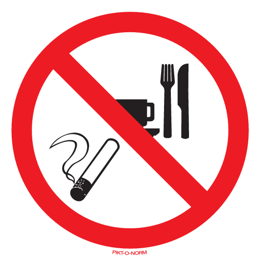 ROKEN, ETEN EN DRINKEN VERBODEN