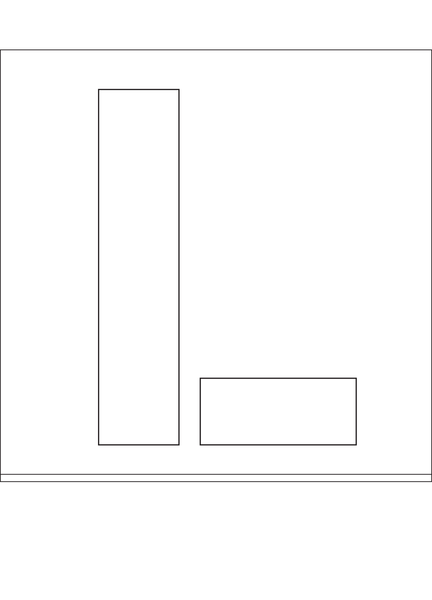 POCHOIR EN DIBOND 2MM, HAUTEUR 500MM