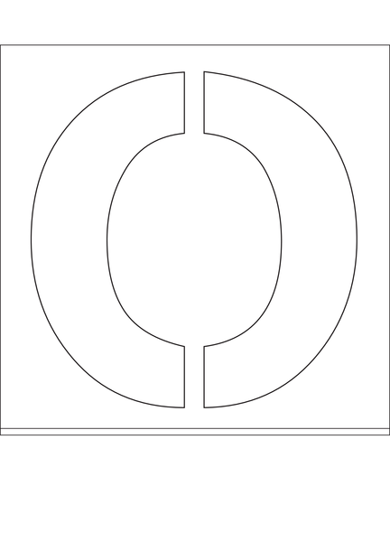 POCHOIR EN DIBOND 2MM, HAUTEUR 500MM