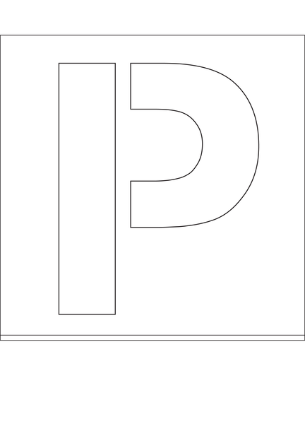POCHOIR EN DIBOND 2MM, HAUTEUR 500MM