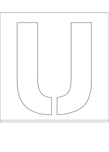 POCHOIR EN DIBOND 2MM, HAUTEUR 500MM
