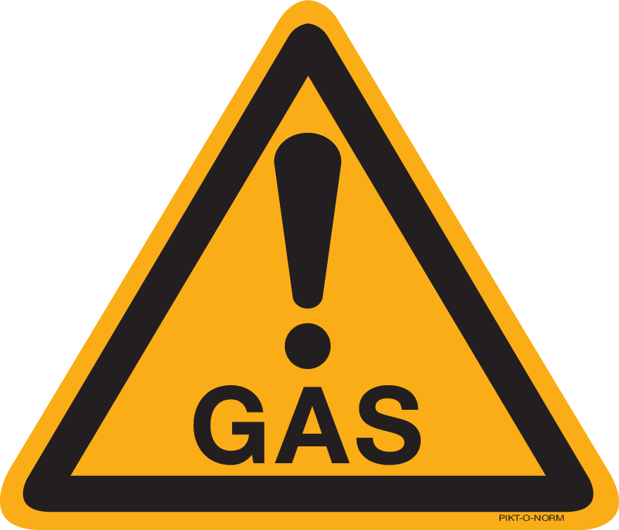 WAARSCHUWING GEVAAR GAS!