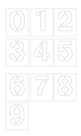 SET DE CHIFFRES 0-9, POCHOIRS