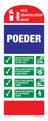 DEZE BRANDBLUSSER BEVAT POEDER - NEDERL.