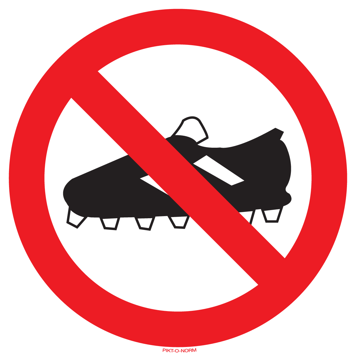 INTERDIT AUX CHAUSSURES DE FOOT