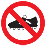 INTERDIT AUX CHAUSSURES DE FOOT