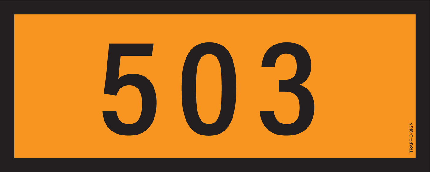 ADR BORD, UN NUMMERS VAN 0 TOT 0999