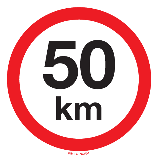 MAXIMUM SNELHEID 50 KM