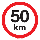 MAXIMUM SNELHEID 50 KM