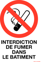 INTERDICTION DE FUMER DANS LE BATIMENT
