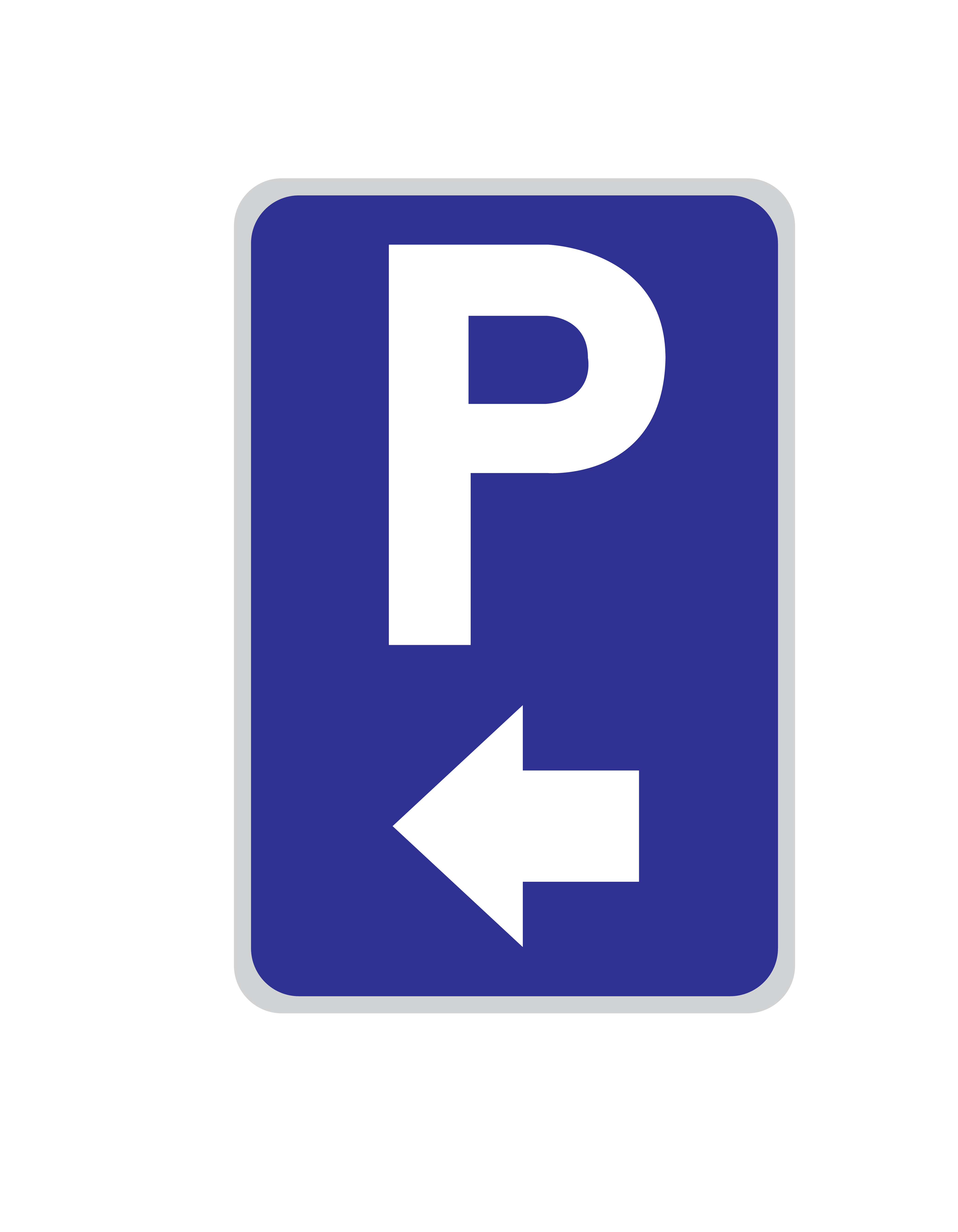 PARKING + PIJL NAAR LINKS