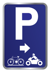 PARKING FIETSEN EN MOTO'S NAAR RECHTS
