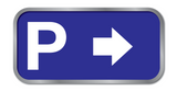 PARKING + PIJL NAAR RECHTS