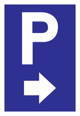 PARKING + PIJL NAAR RECHTS