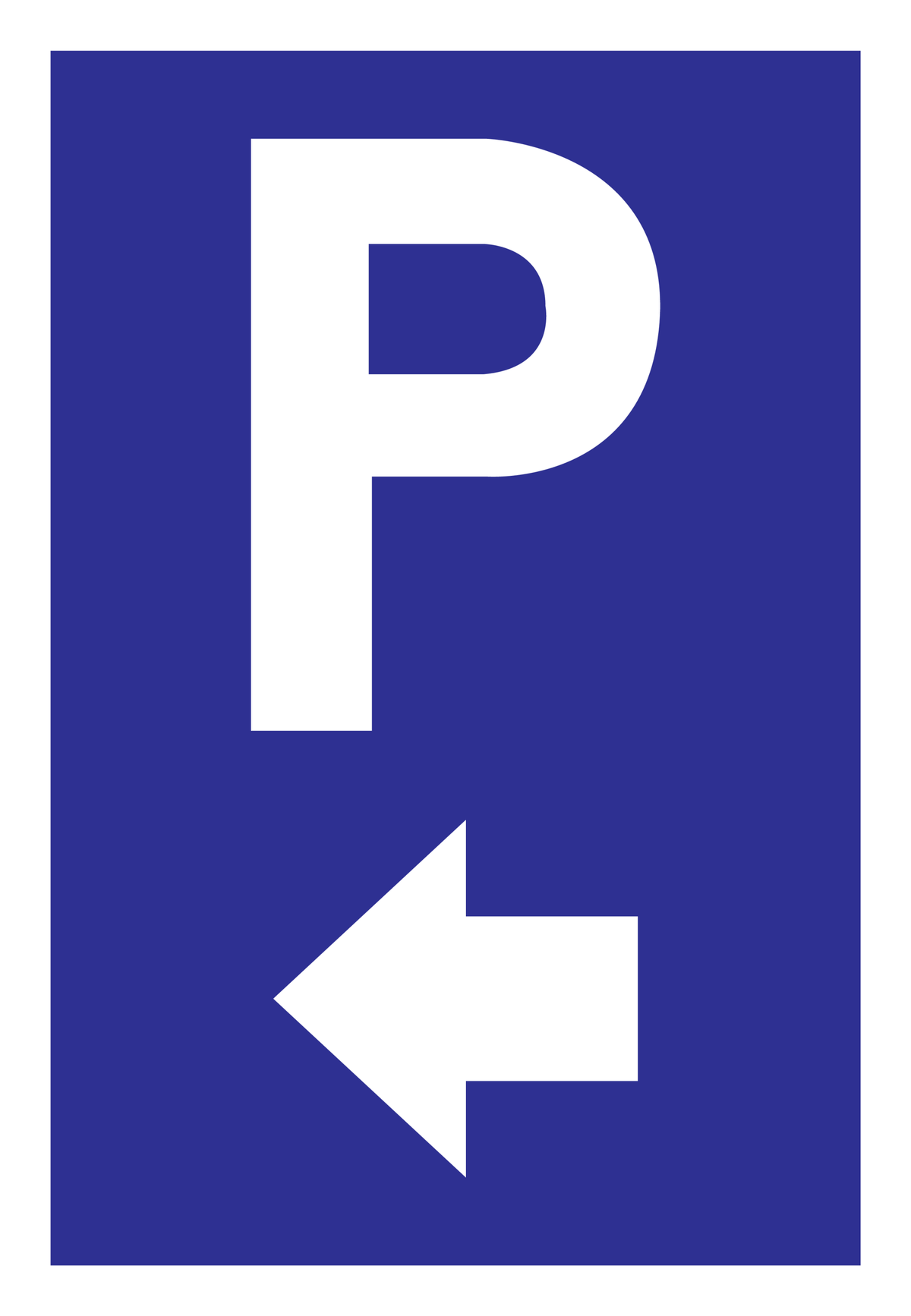 PARKING + PIJL NAAR LINKS