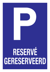 PARKING RESERVE/RESERVEERD