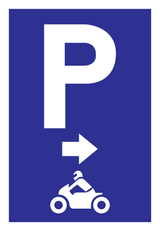 PARKING MOTO'S NAAR RECHTS