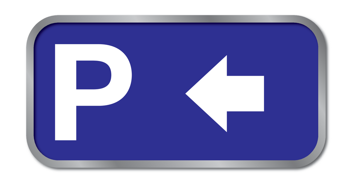PARKING + PIJL NAAR LINKS