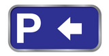 PARKING + PIJL NAAR LINKS