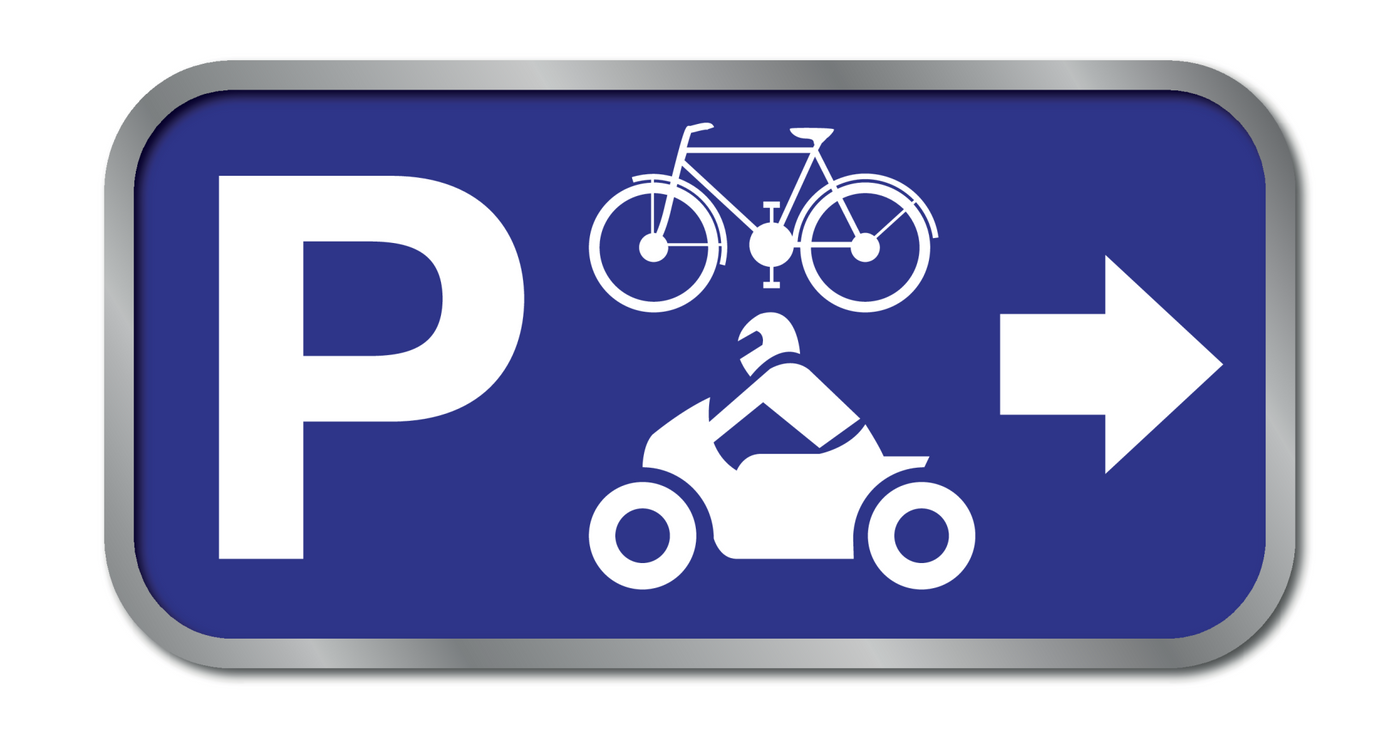 PARKING FIETSEN EN MOTO'S NAAR RECHTS