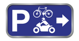 PARKING FIETSEN EN MOTO'S NAAR RECHTS