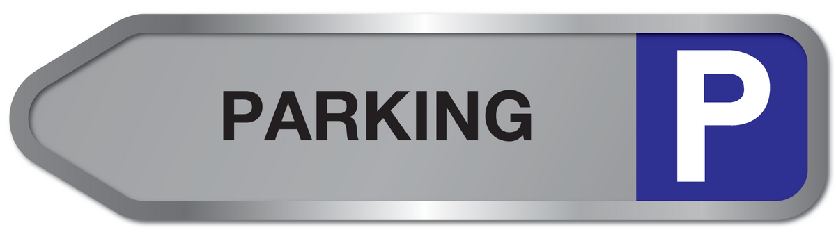 PARKING + PIJL NAAR LINKS