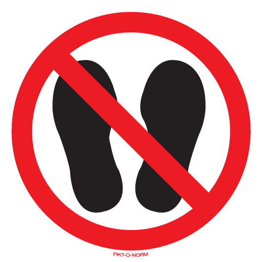 DÉFENSE D'ENTRER AVEC DES CHAUSSURES