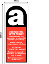 VOORZICHTIG. BEVAT ASBEST, ATTENTION...