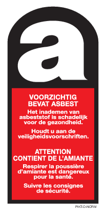 VOORZICHTIG. BEVAT ASBEST, ATTENTION...