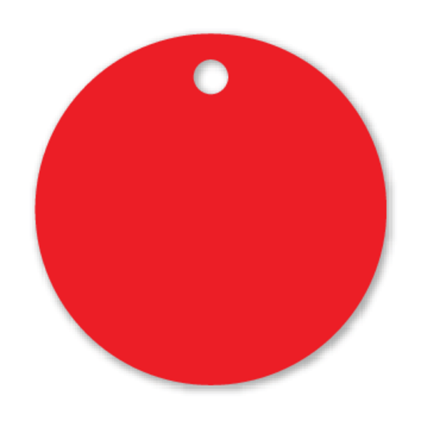 ETIQUETTES ROUGES, AVEC TROU Ø5MM