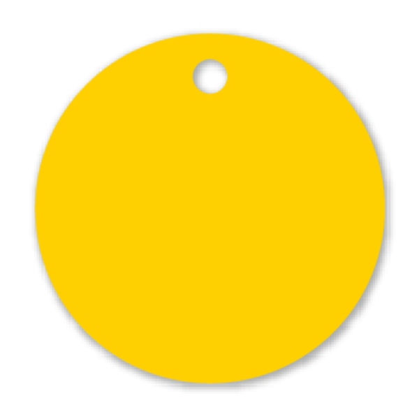 ETIQUETTES JAUNES, AVEC TROU Ø5MM