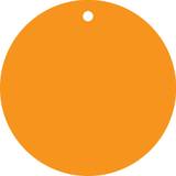 ETIQUETTES ORANGES, AVEC TROU Ø5MM