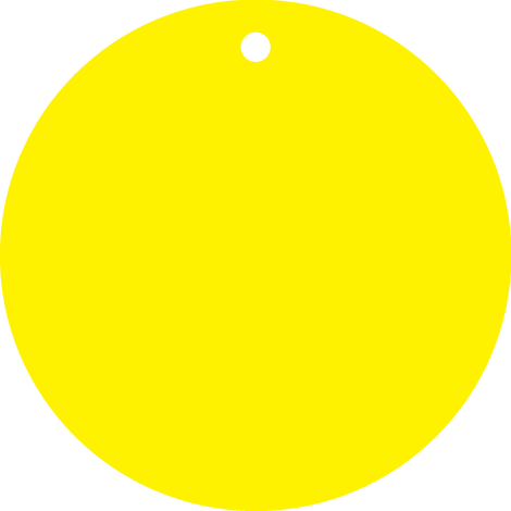 ETIQUETTES JAUNES, AVEC TROU Ø5MM