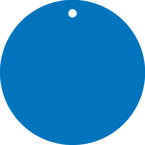 ETIQUETTES BLEUES, AVEC TROU Ø5MM
