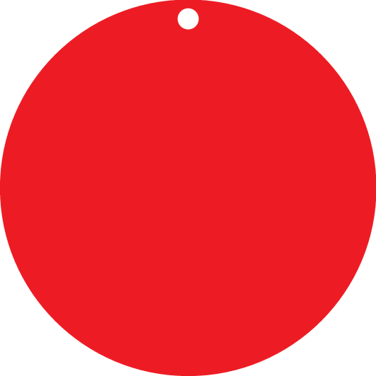 ETIQUETTES ROUGES, AVEC TROU Ø5MM