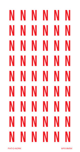 LETTER N OP VEL