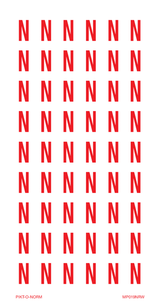 LETTER N OP VEL