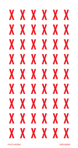 LETTER X OP VEL