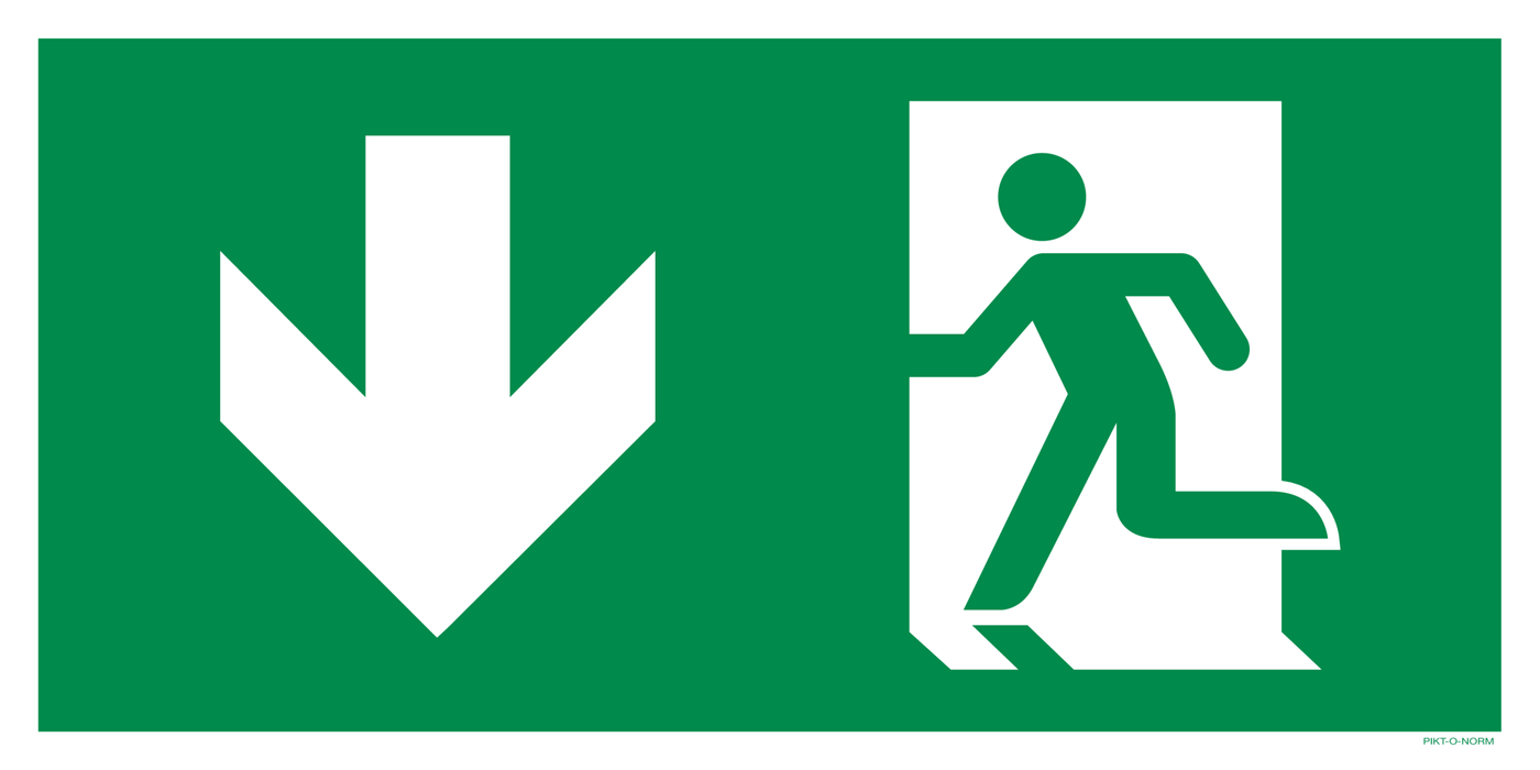 ISSUE DE SECOURS GAUCHE VERS LE BAS