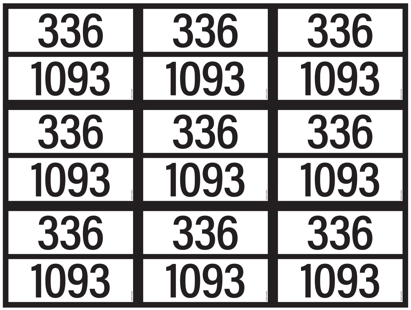 ADR BORD MET GEVARENCODE 336/1093