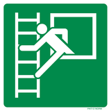NOODRAAM MET VLUCHTLADDER  ISO7010-E016