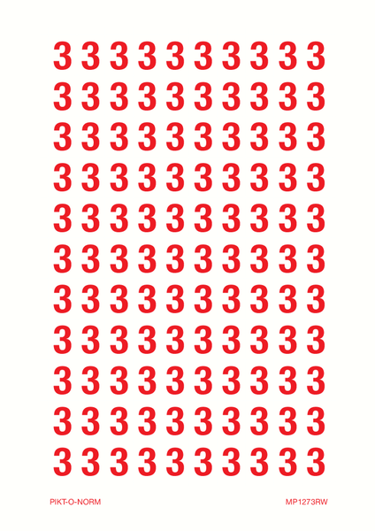 CIJFER 3 OP VEL