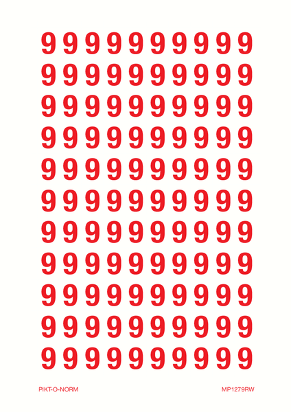 CHIFFRE 9 SUR FEUILLE