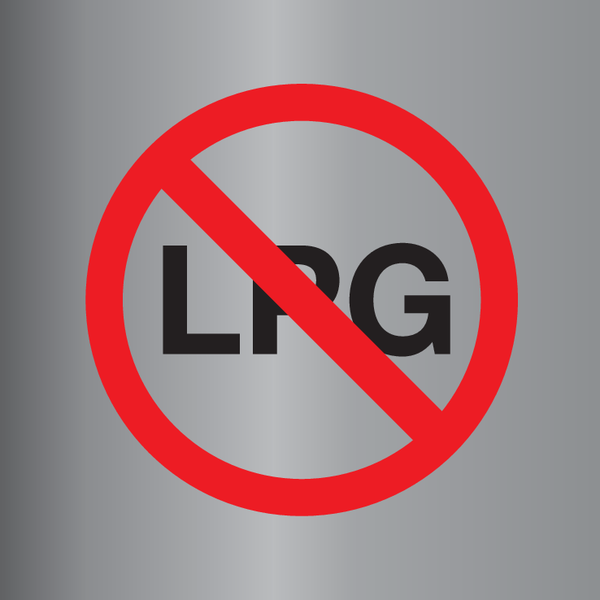 VOERTUIGEN MET LPG VERBODEN