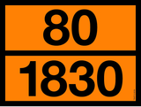 PANNEAU ADR AVEC CODE DE DANGER 80/1830