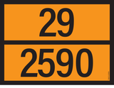ADR BORD MET GEVARENCODE 29/2590