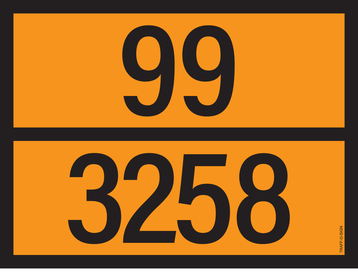 ADR BORD MET GEVARENCODE 99/3258